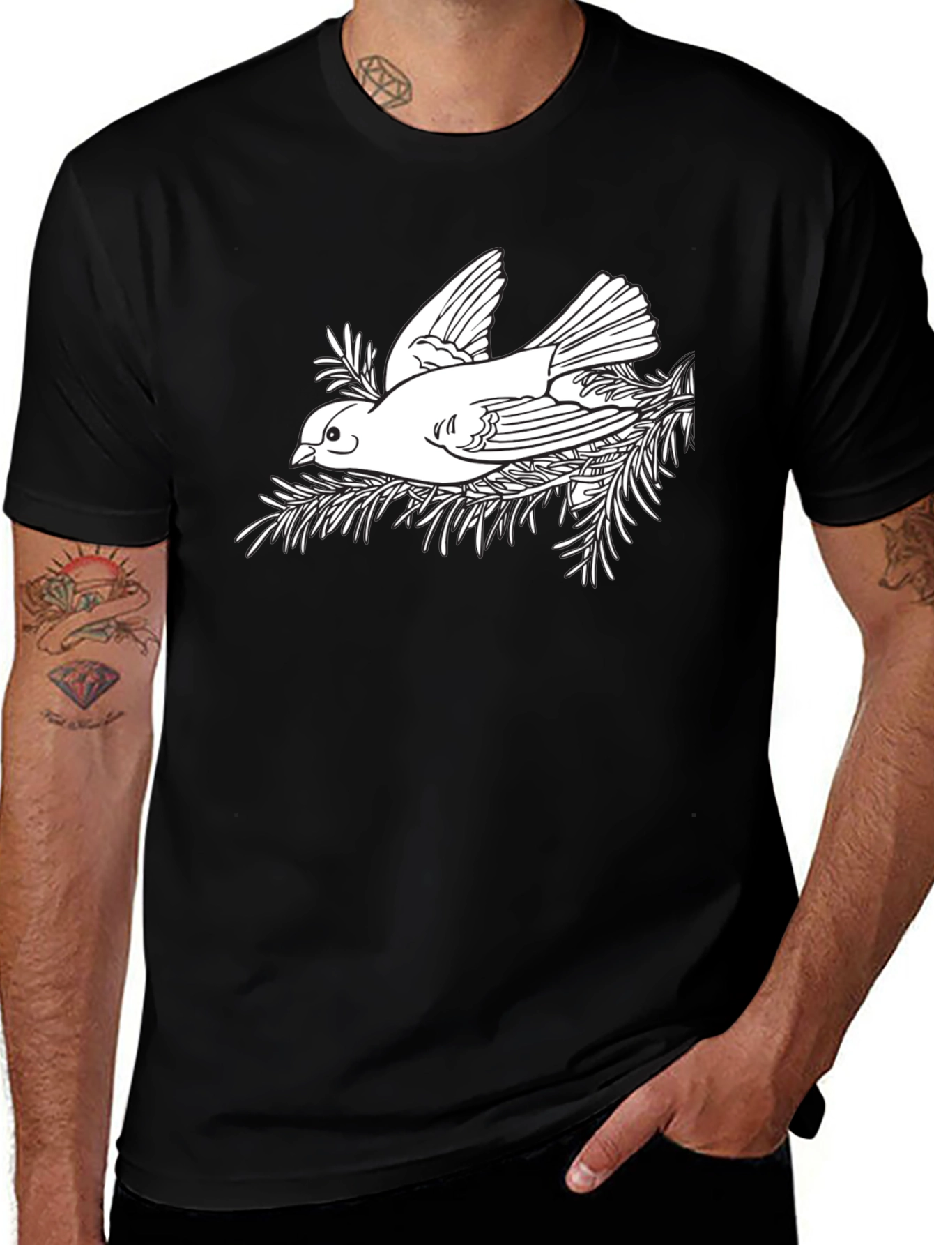 Bird in Nest Graphic T-Shirt