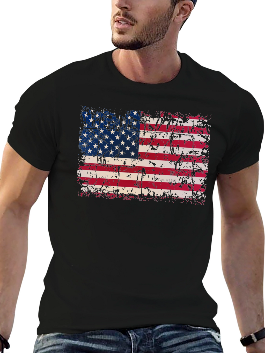 Distressed American Flag T-Shirt