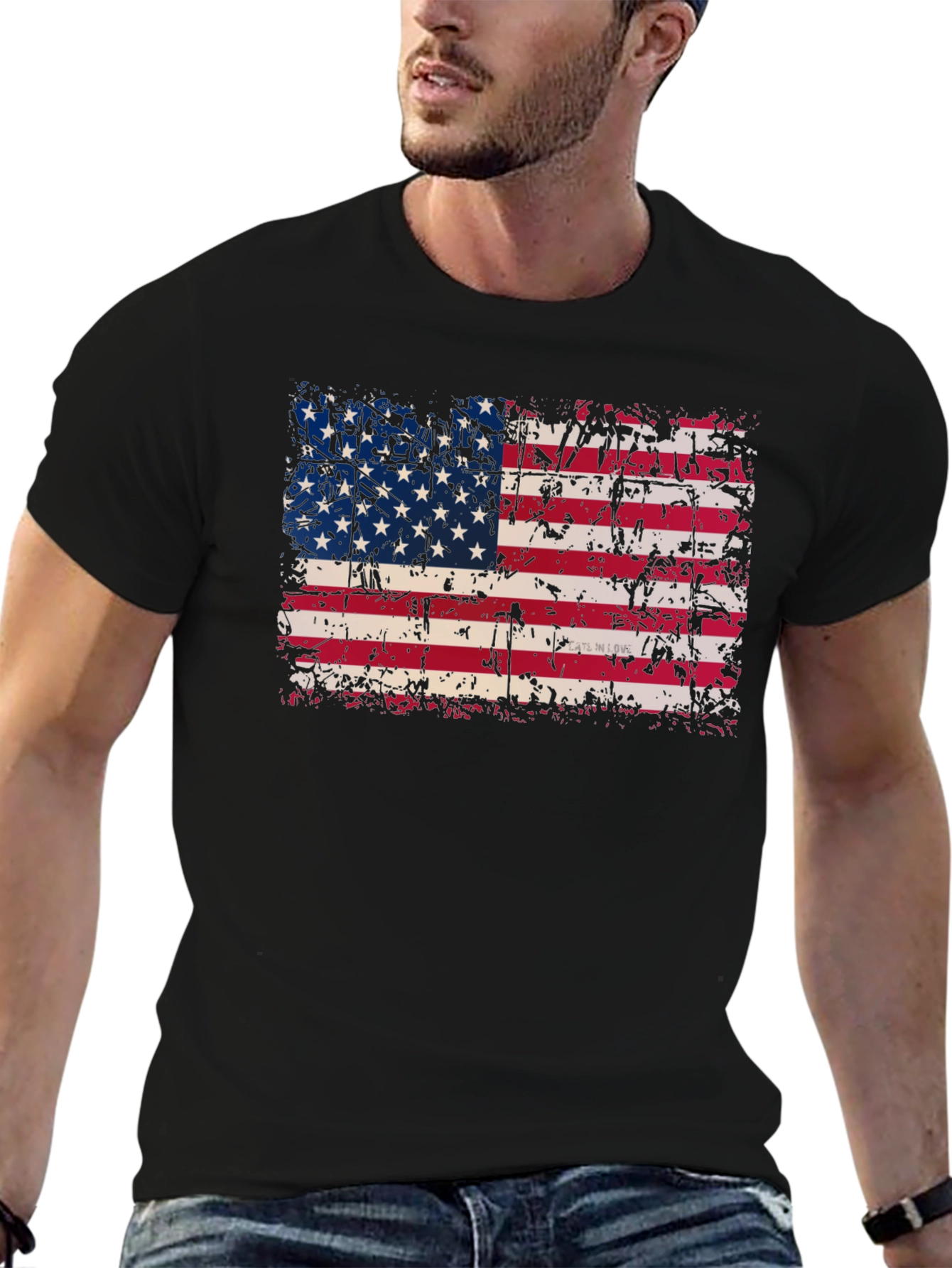 Distressed American Flag T-Shirt