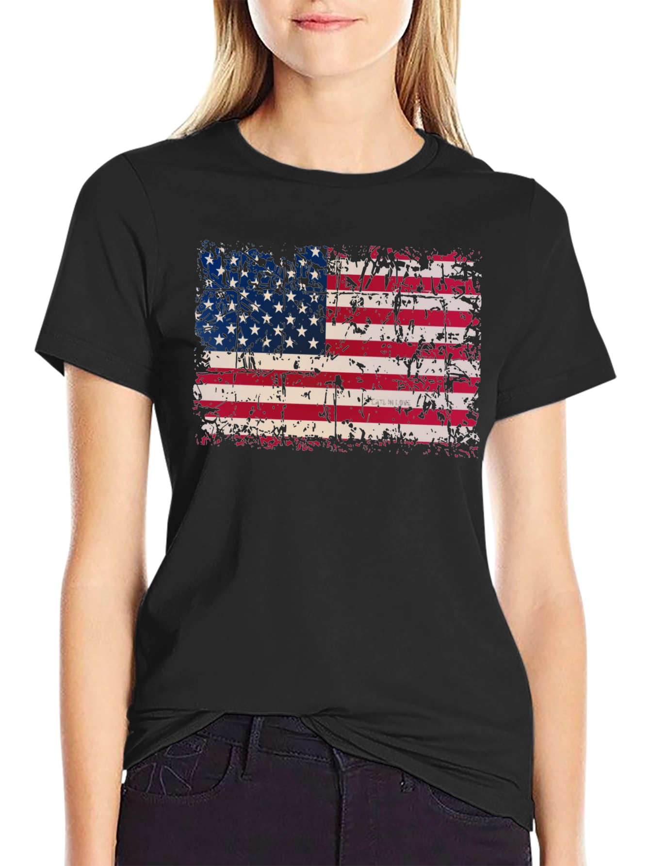 Distressed American Flag T-Shirt