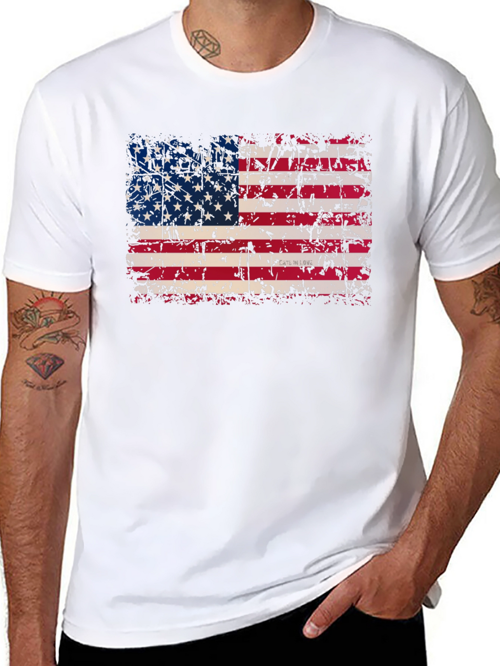 Distressed American Flag T-Shirt