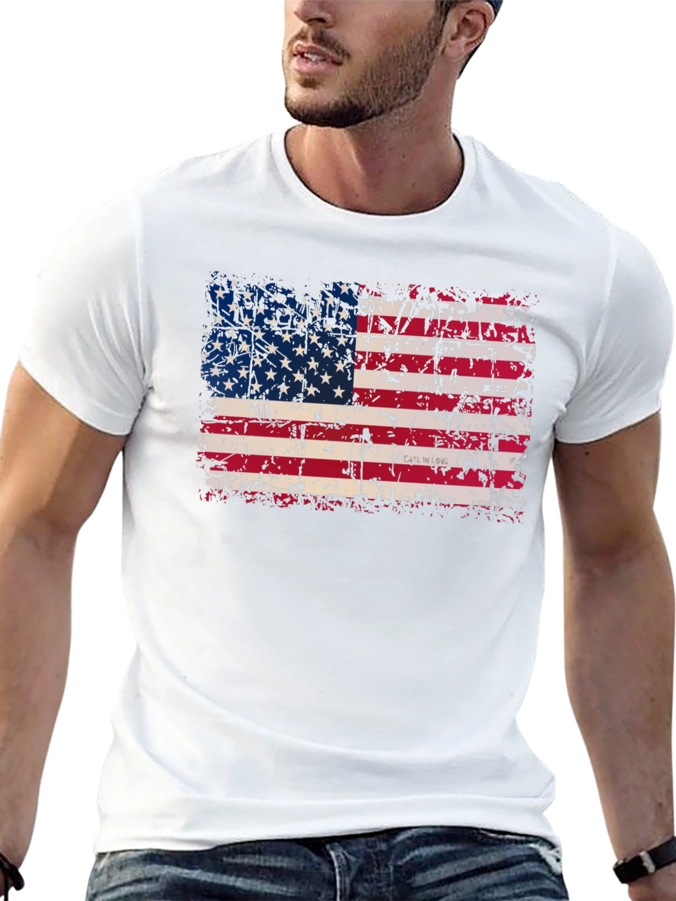Distressed American Flag T-Shirt