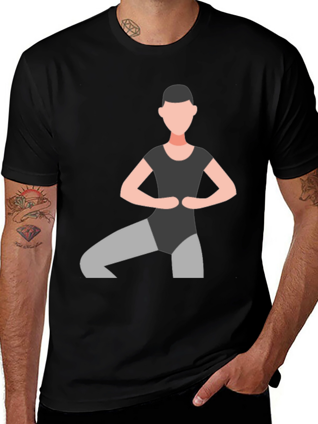 Ballet Dancer Graphic T-Shirt - Black Unisex