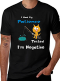 Patience Tested Negative Cat Fishing T-Shirt