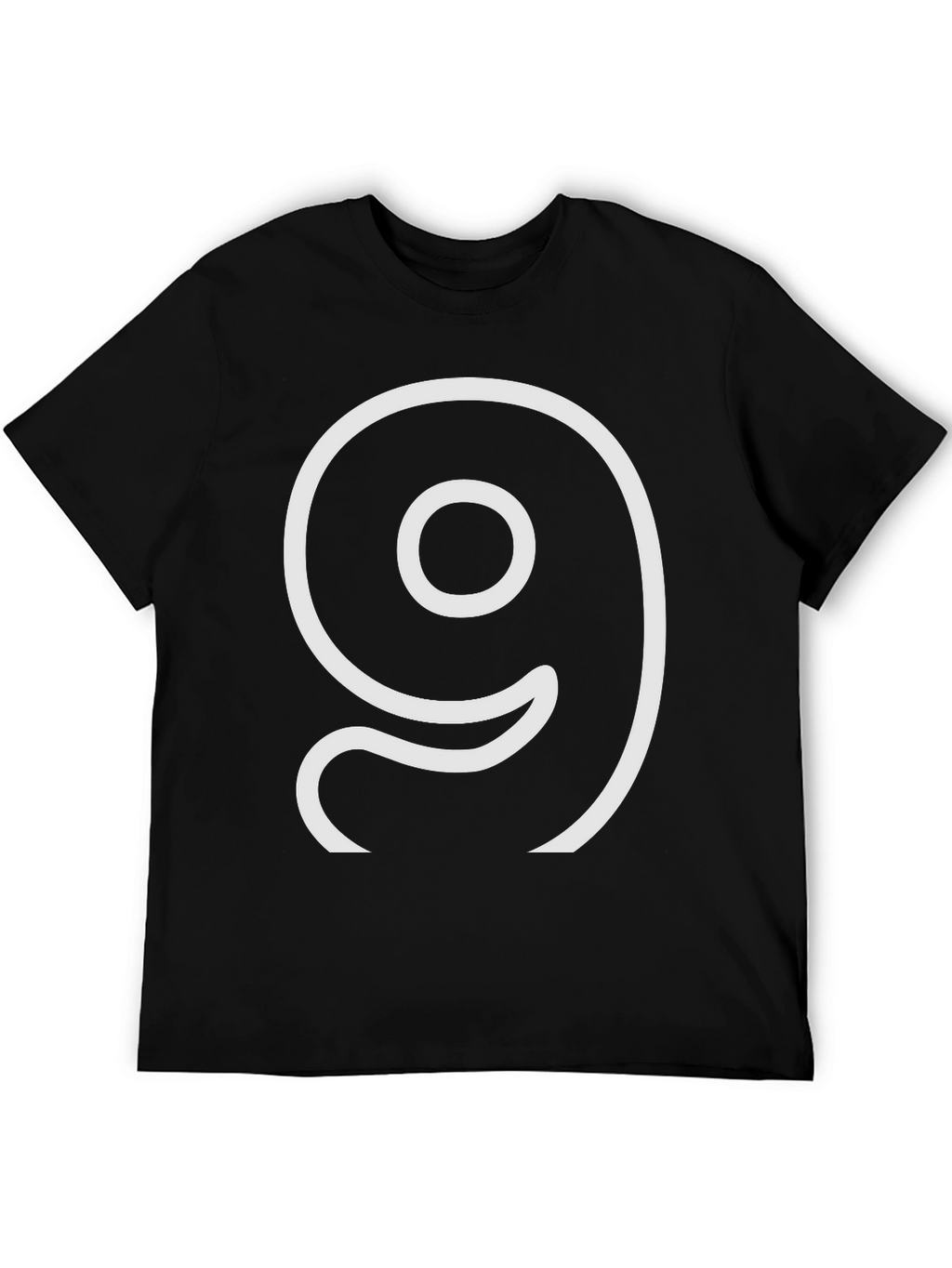 Number Nine Graphic Black Tee Shirt