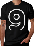 Number Nine Graphic Black Tee Shirt