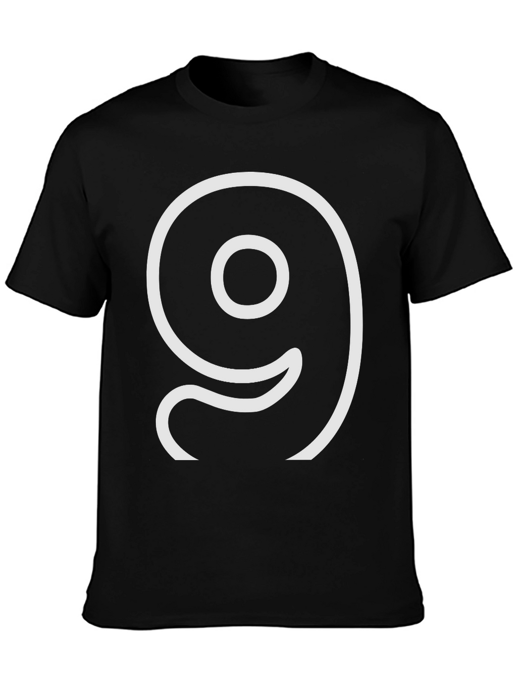 Number Nine Graphic Black Tee Shirt