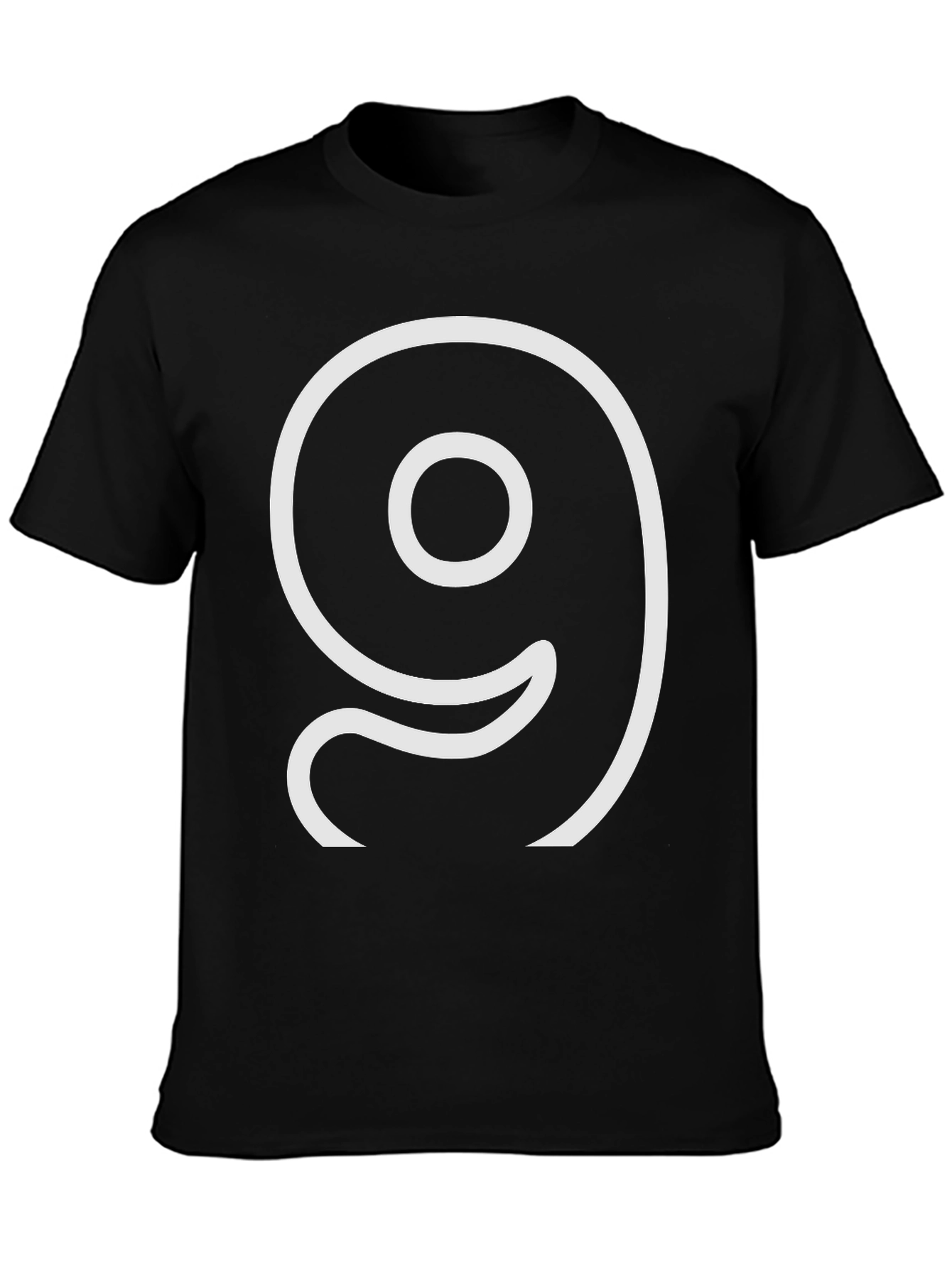 Number Nine Graphic Black Tee Shirt