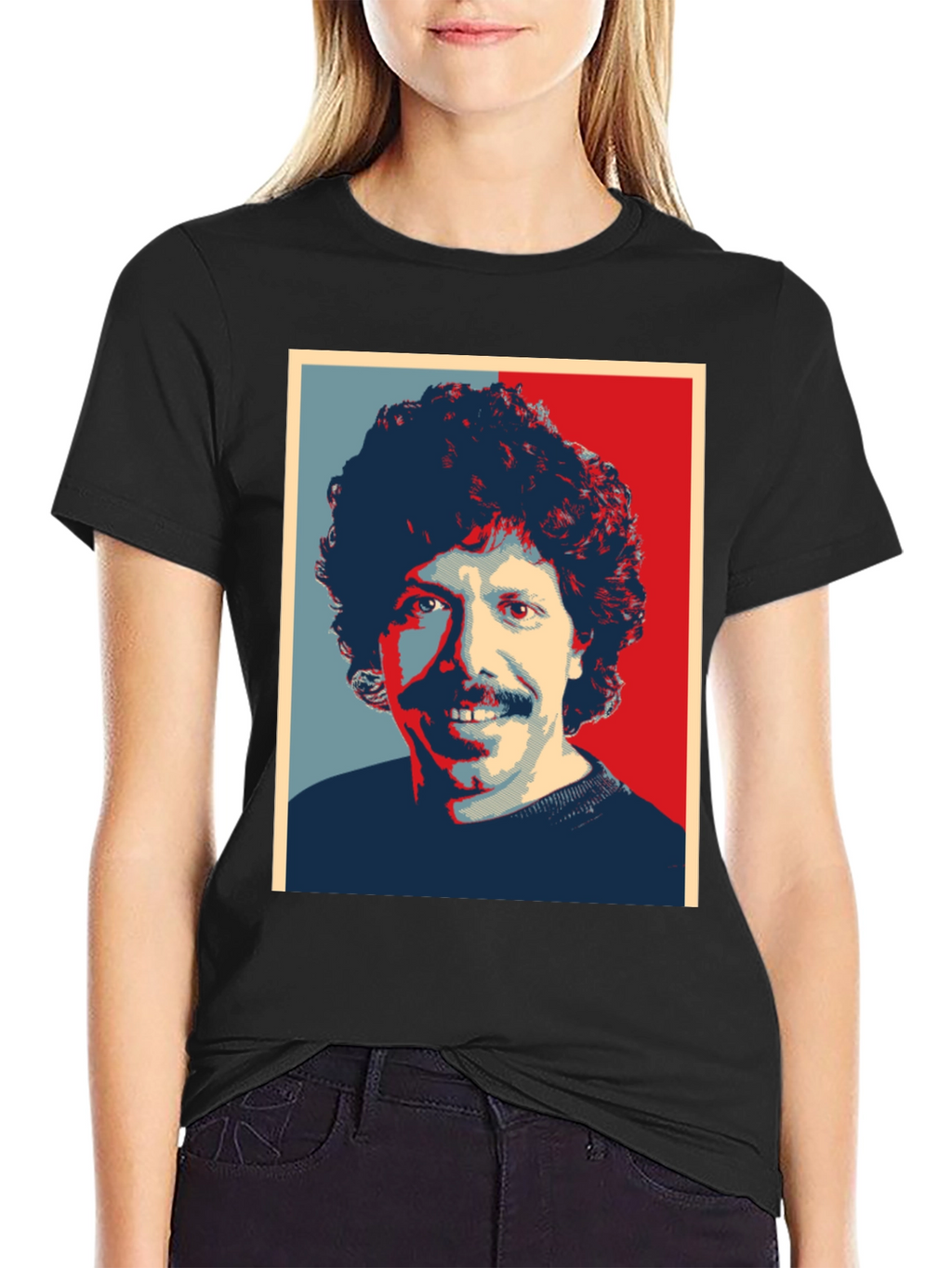 Retro Portrait Graphic Tee - Mens Black T-Shirt