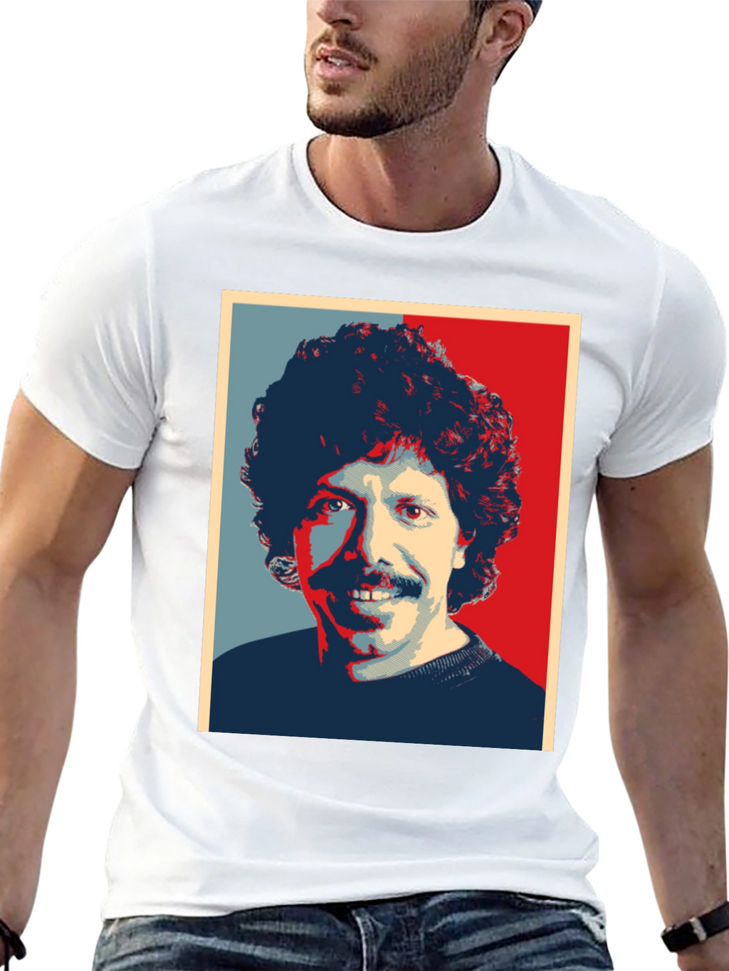 Retro Portrait Graphic Tee - Mens Black T-Shirt