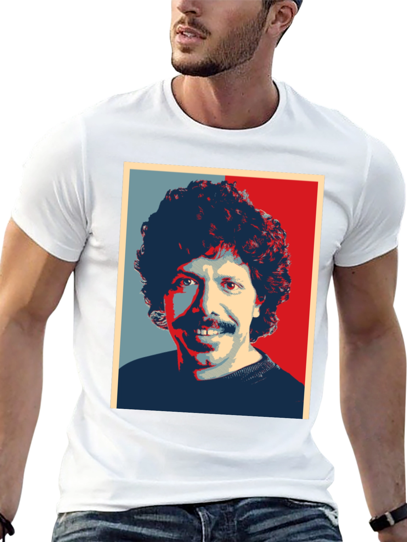 Retro Portrait Graphic Tee - Mens Black T-Shirt