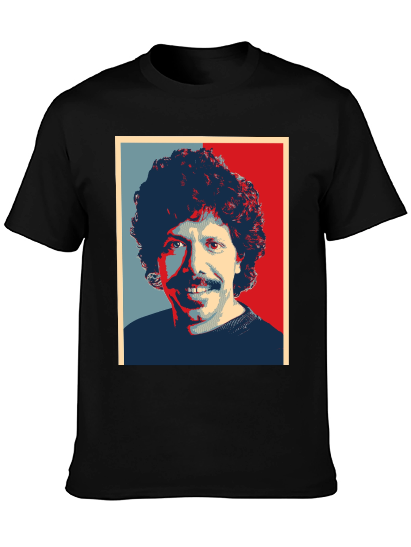 Retro Portrait Graphic Tee - Mens Black T-Shirt