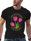 Floral Tulips Graphic Tee - Sassy Statement Shirt