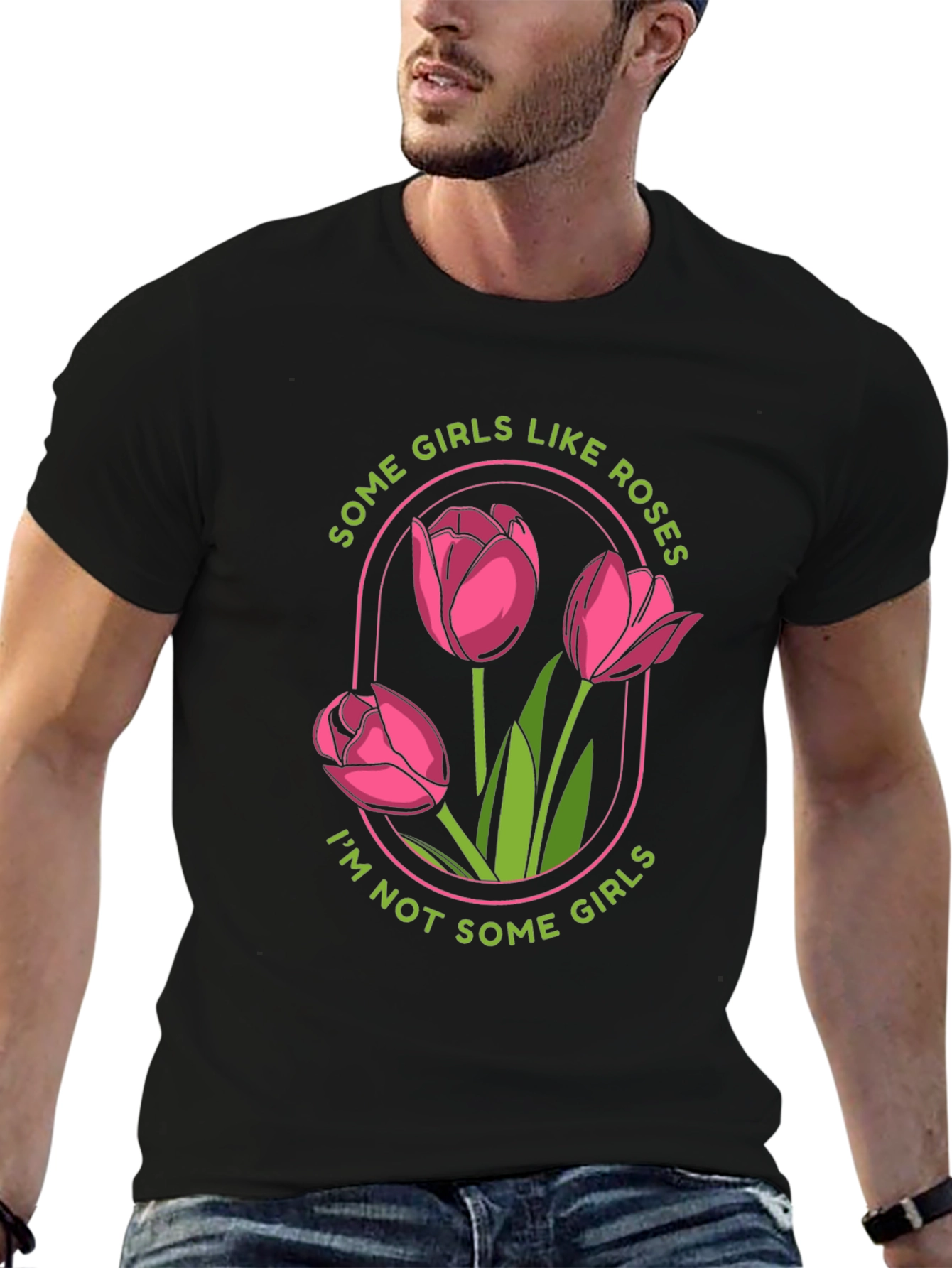 Floral Tulips Graphic Tee - Sassy Statement Shirt