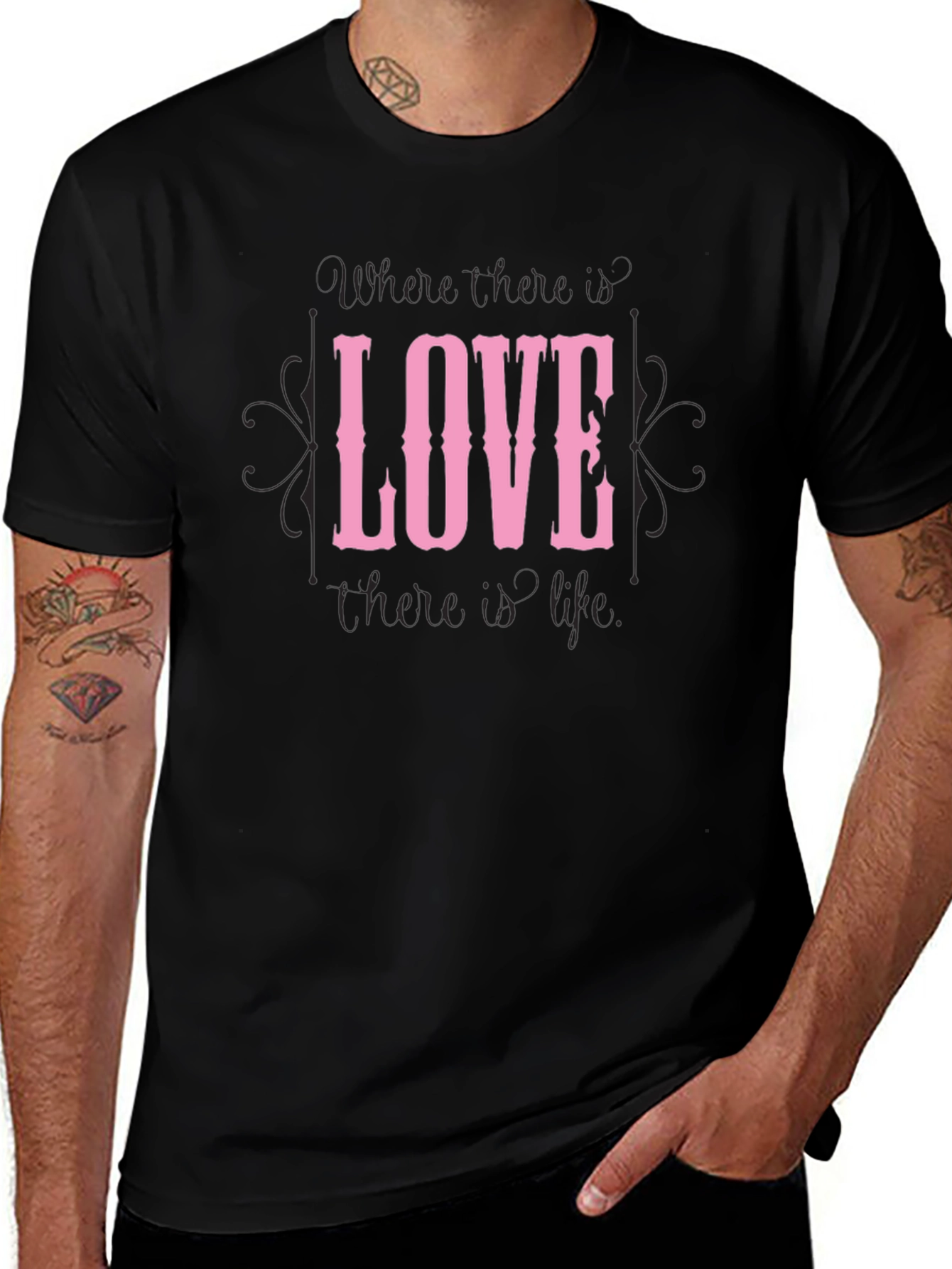 Love Graphic Black T-Shirt