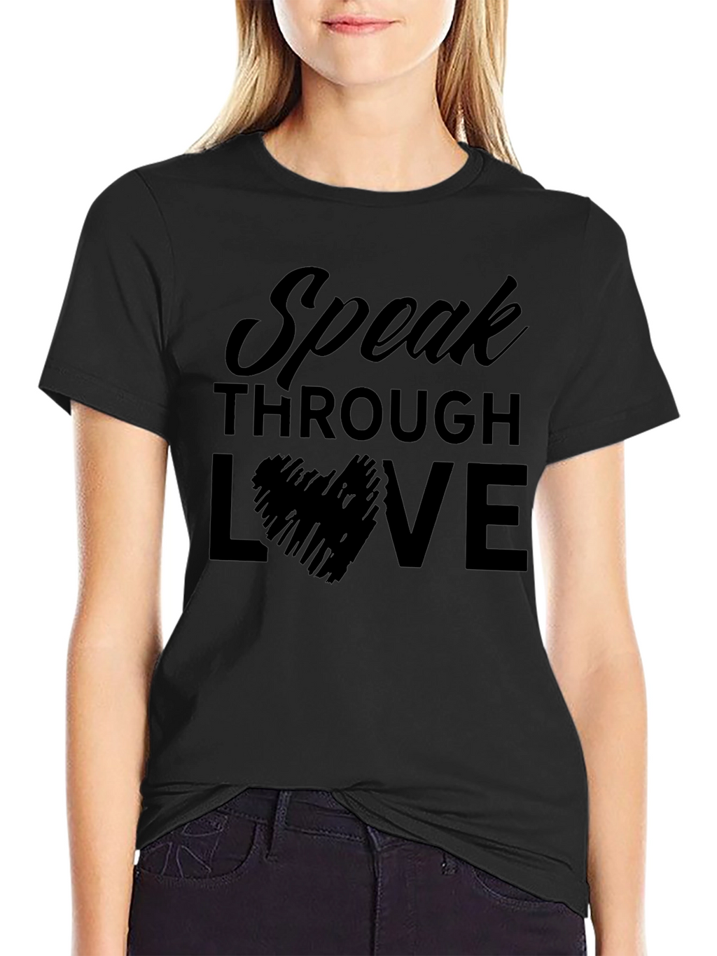 Speak Through Love Graphic T-Shirt - Stylish Mens Tee