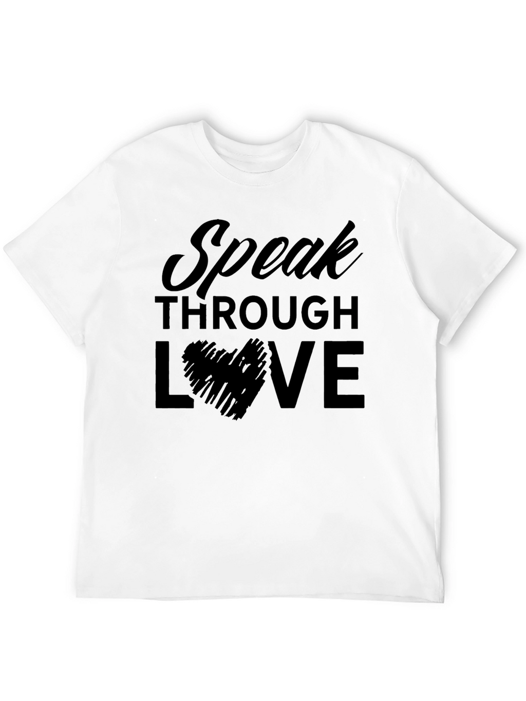 Speak Through Love Graphic T-Shirt - Stylish Mens Tee