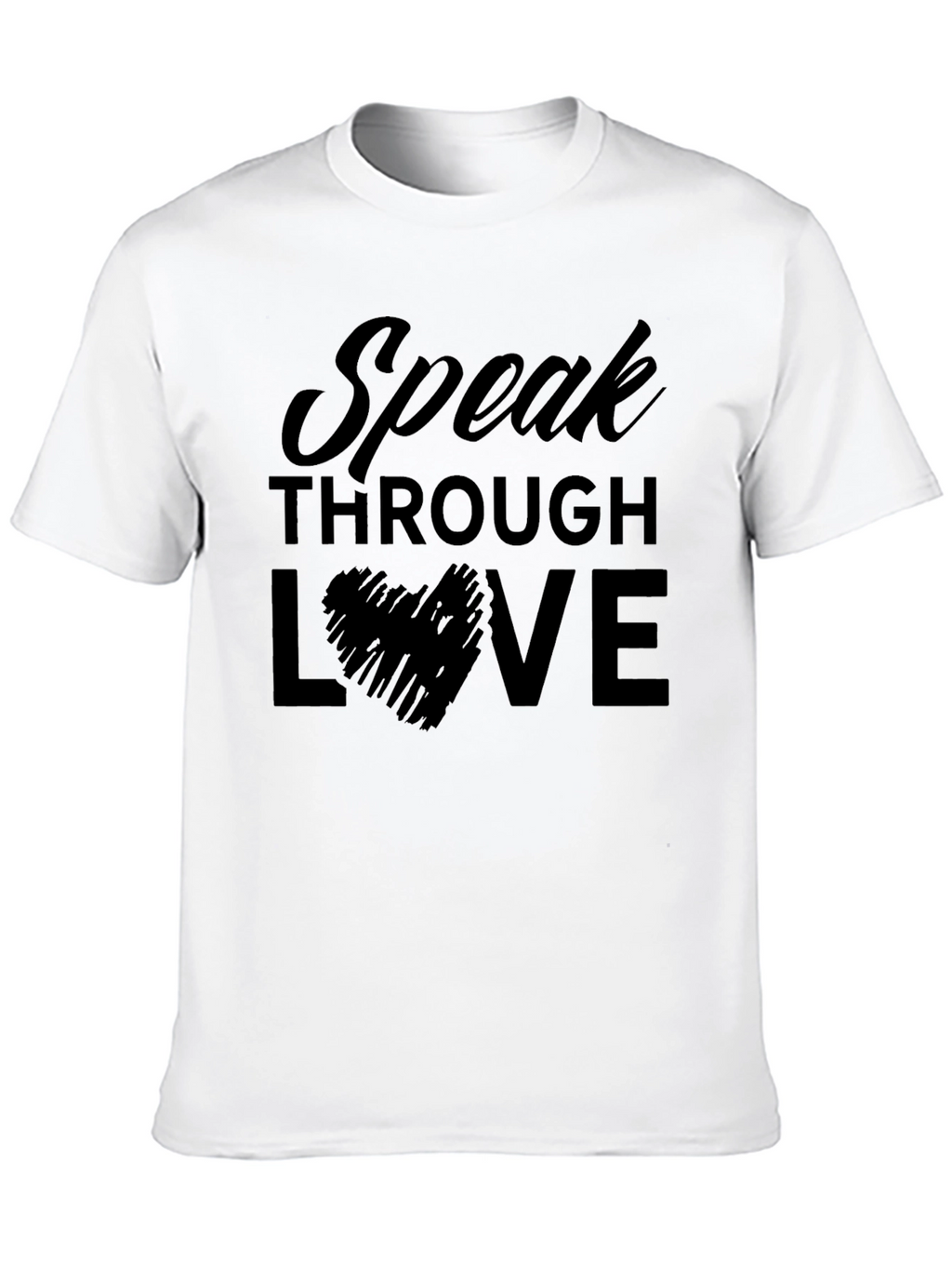Speak Through Love Graphic T-Shirt - Stylish Mens Tee