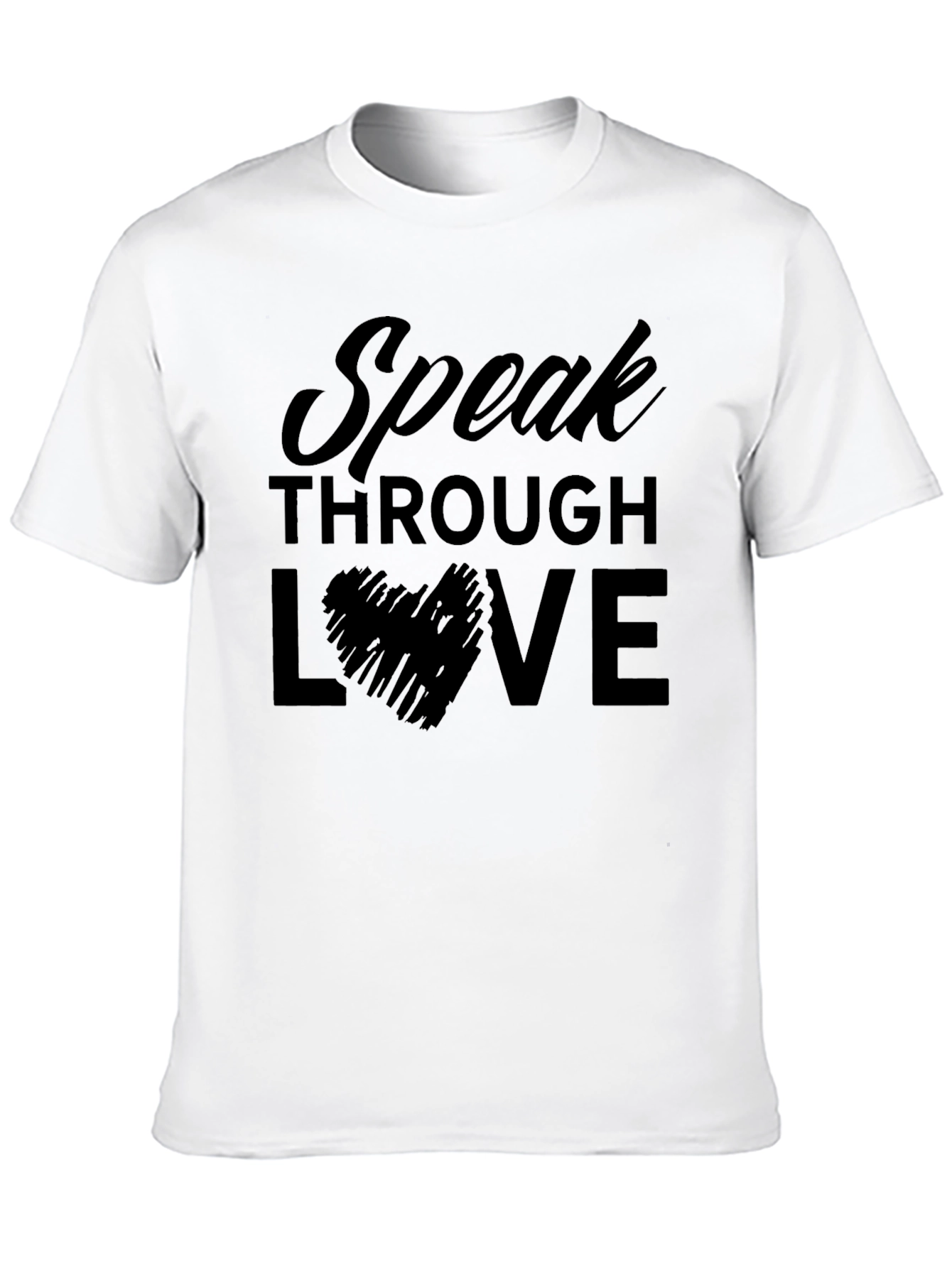 Speak Through Love Graphic T-Shirt - Stylish Mens Tee