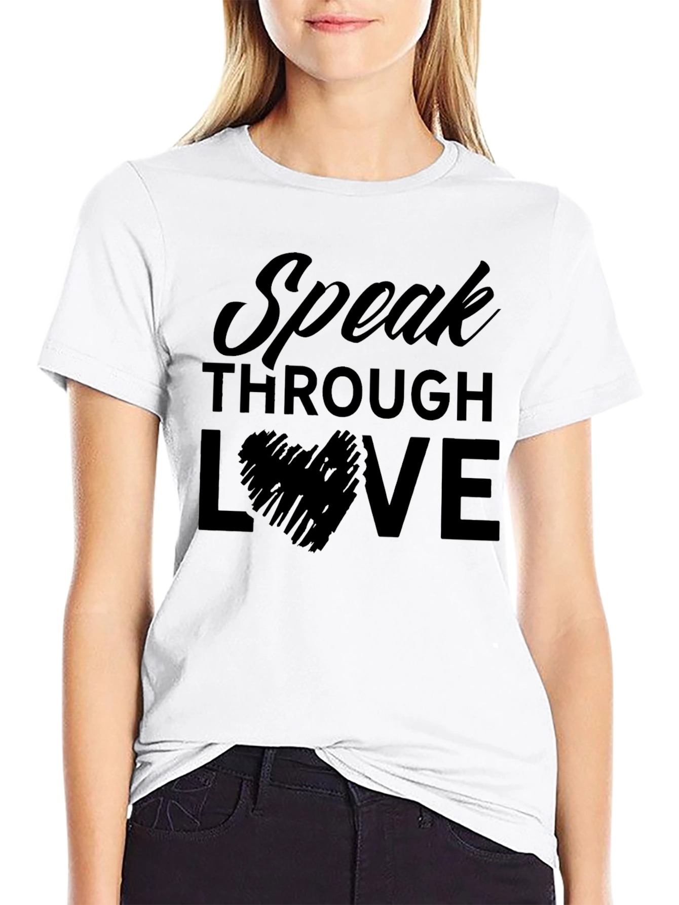 Speak Through Love Graphic T-Shirt - Stylish Mens Tee