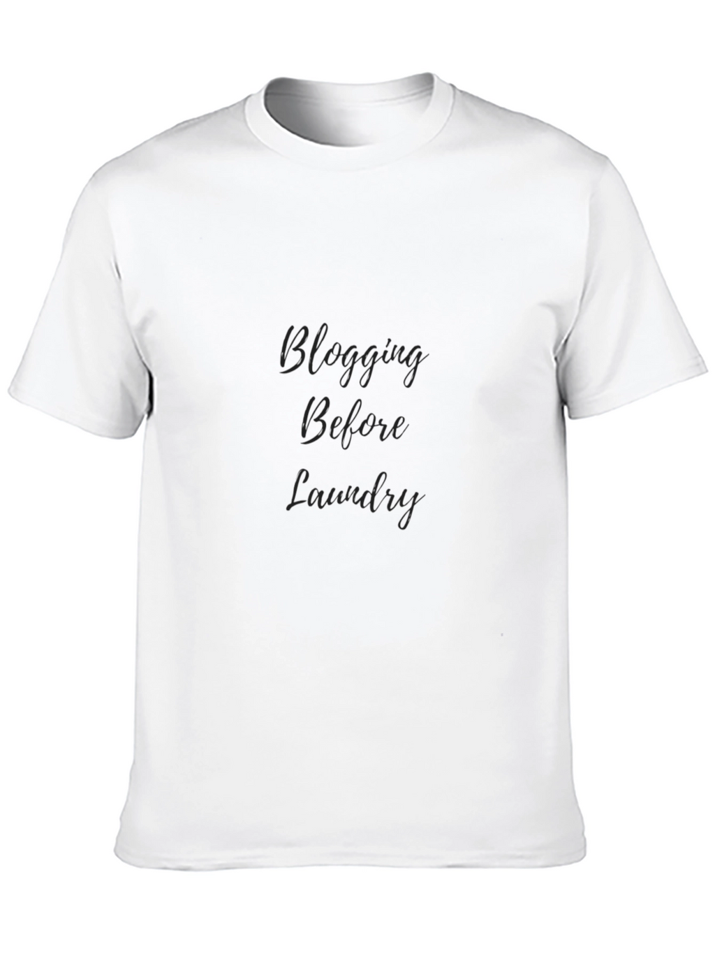 Blogging Before Laundry Black T-Shirt