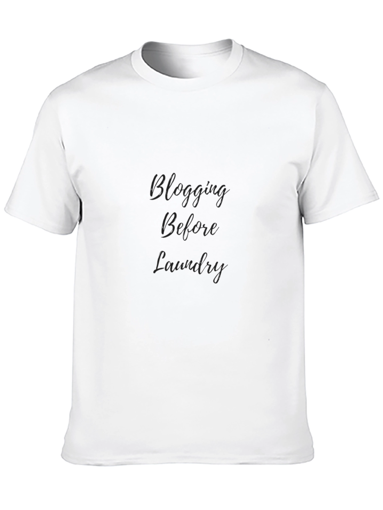 Blogging Before Laundry Black T-Shirt