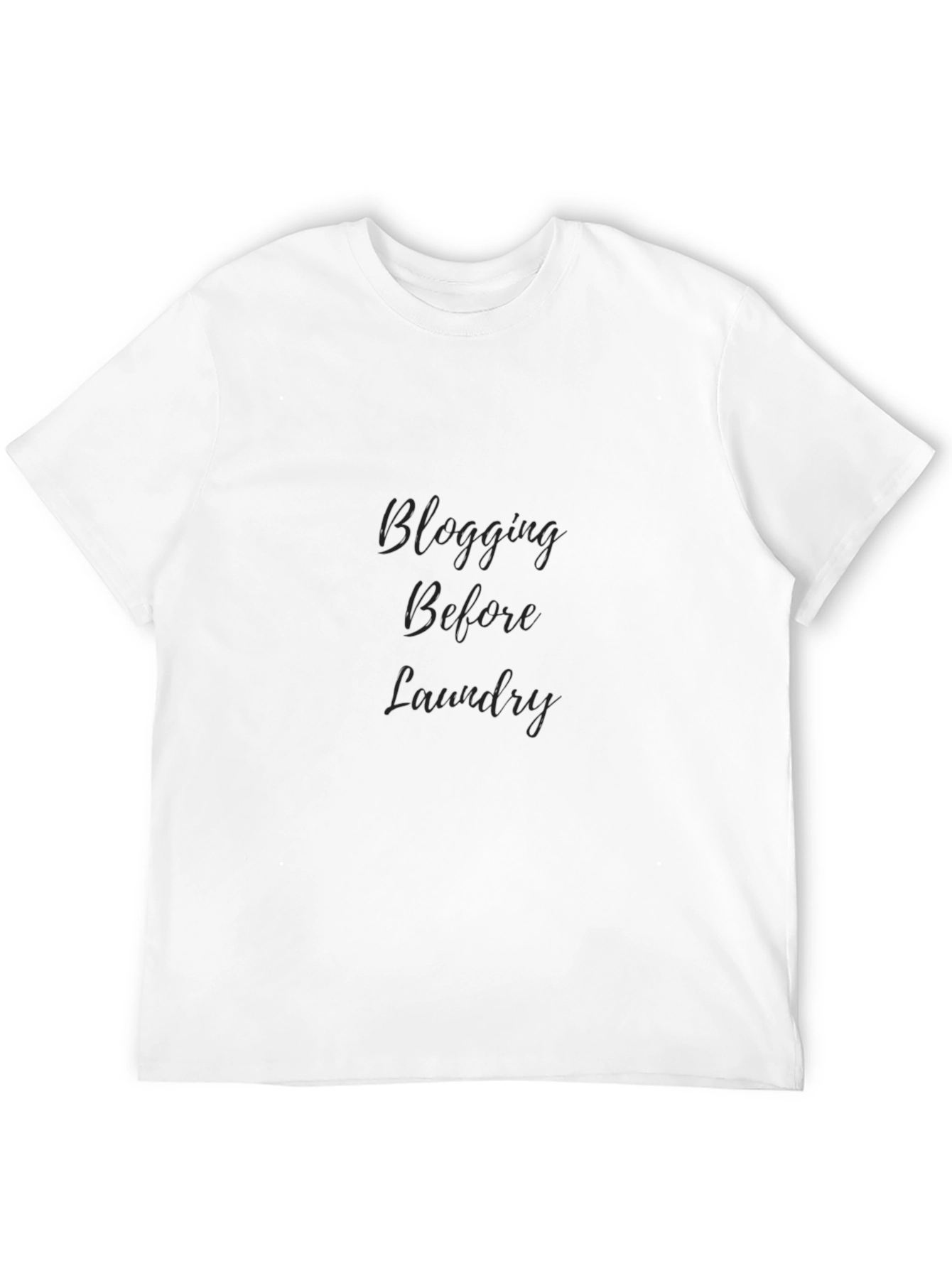 Blogging Before Laundry Black T-Shirt