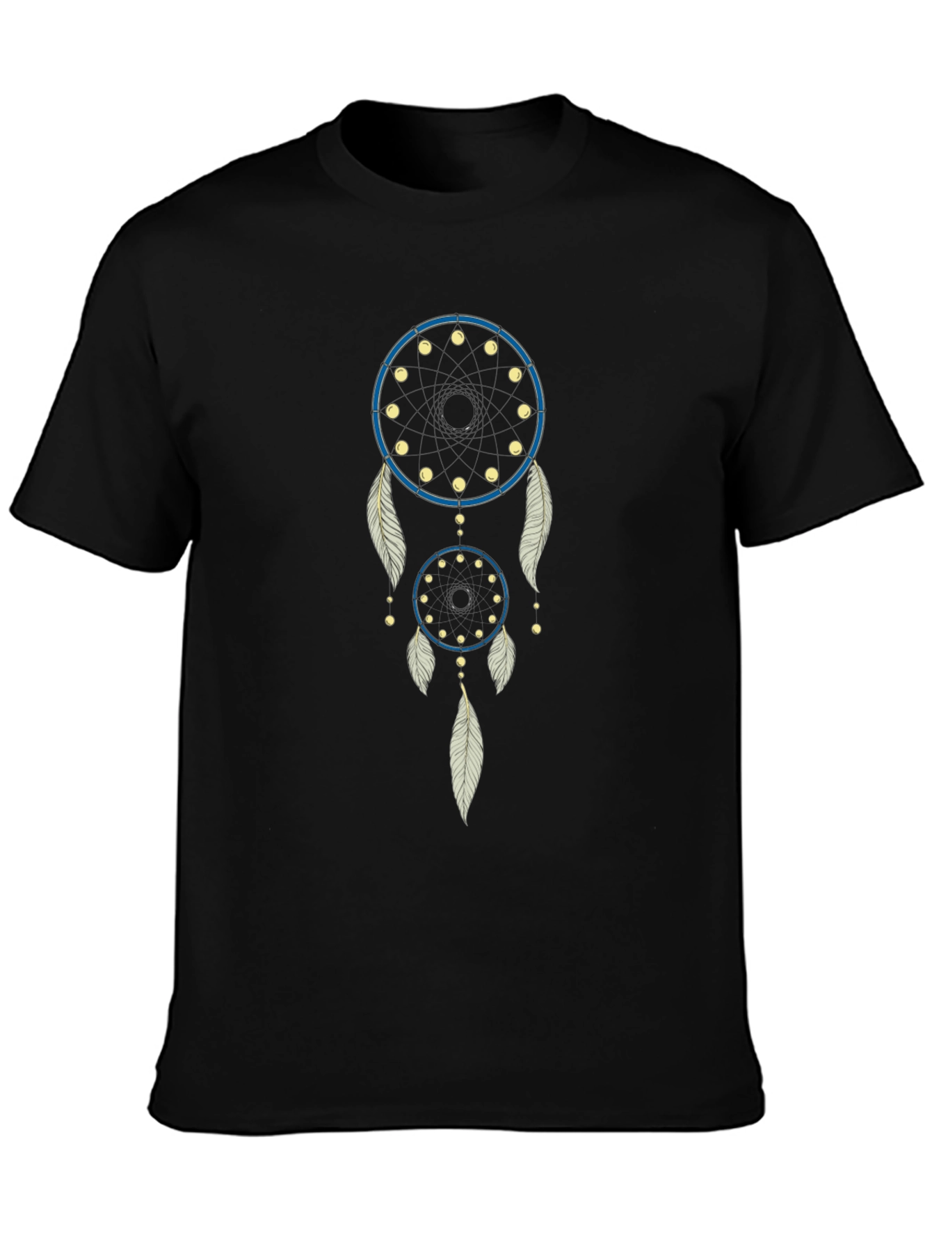 Dreamcatcher Graphic T-Shirt - Casual Black Tee