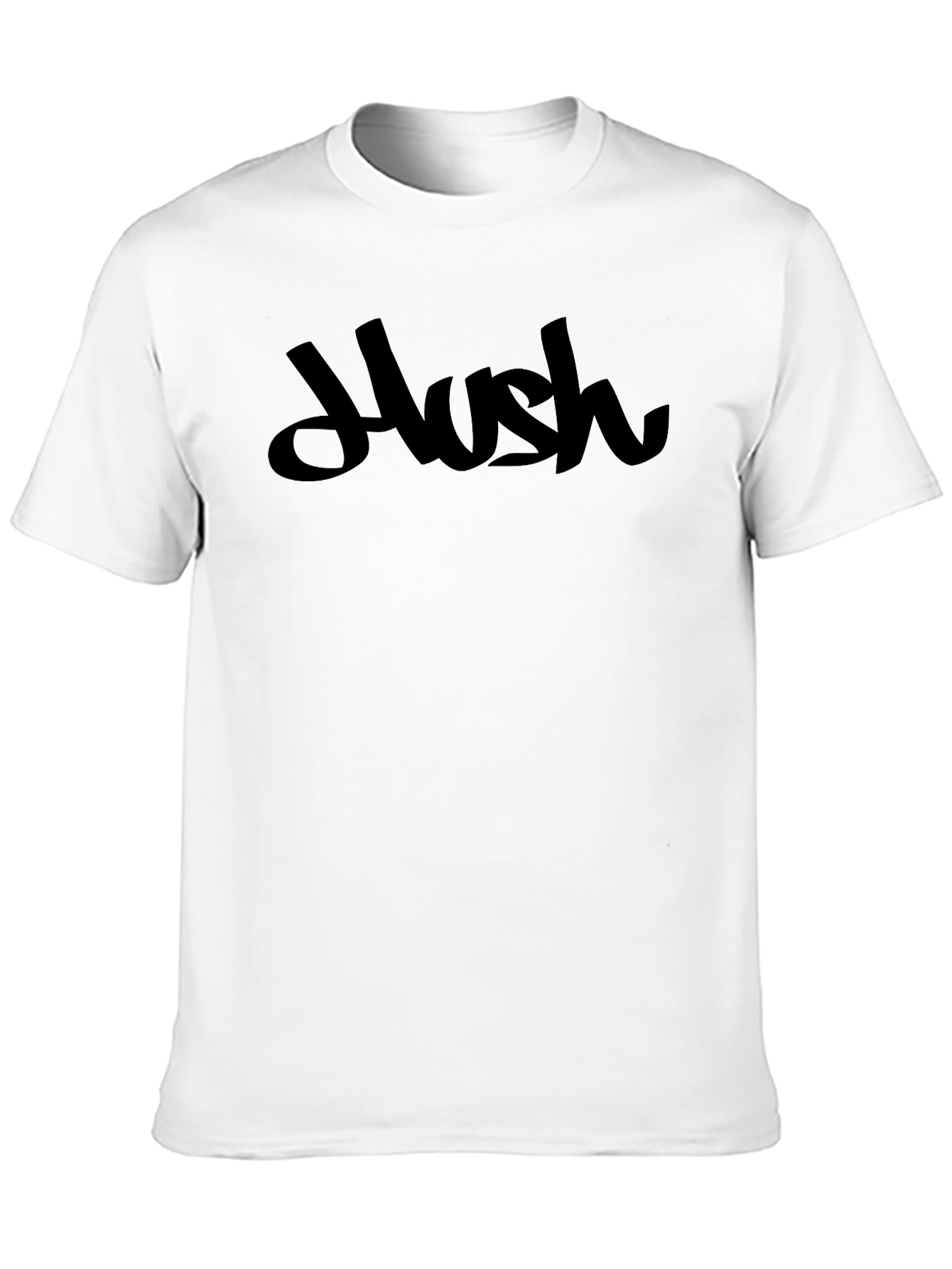 Hush Graphic Tee - Modern Black T-Shirt