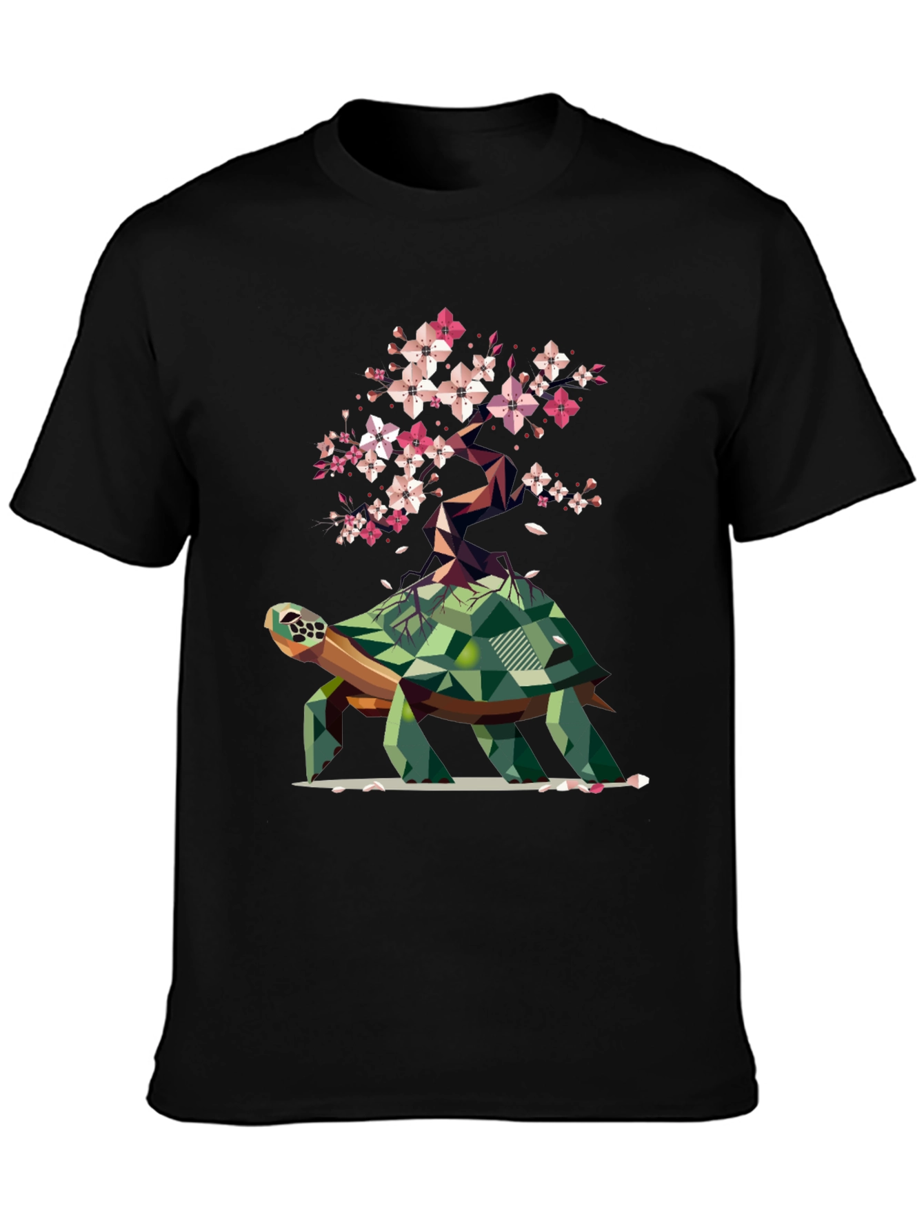 Geometric Turtle Bonsai Graphic Tee