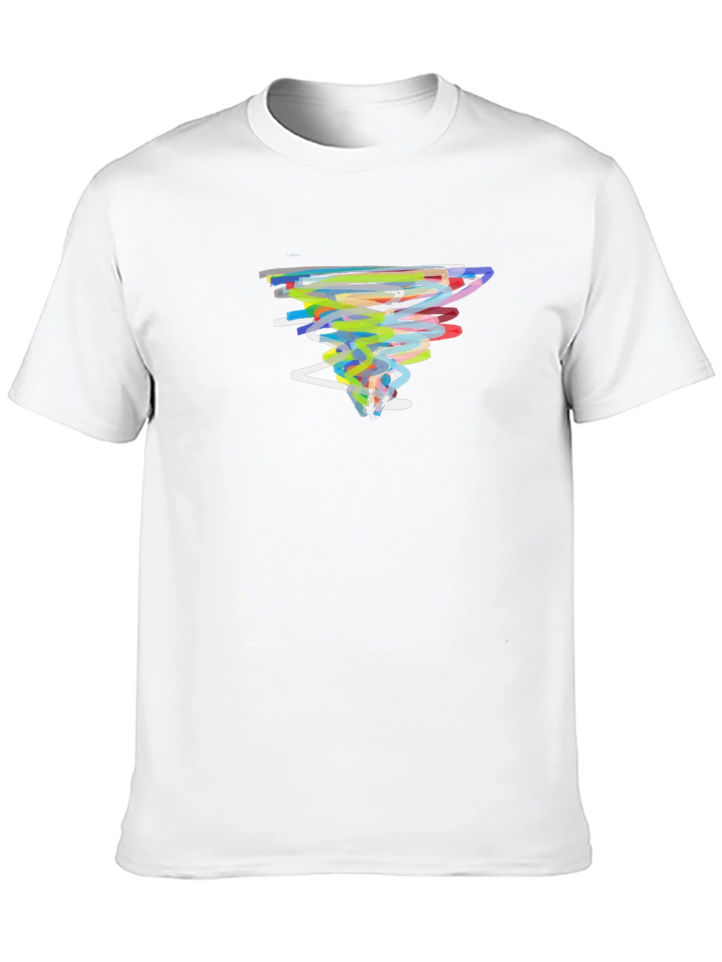 Abstract Tornado Graphic Black T-Shirt
