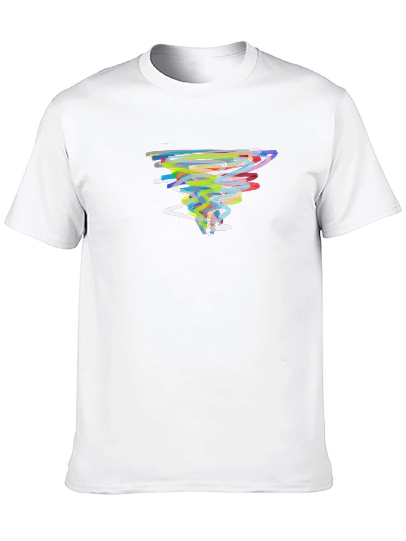 Abstract Tornado Graphic Black T-Shirt