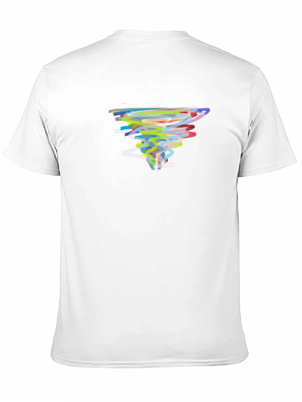 Abstract Tornado Graphic Black T-Shirt