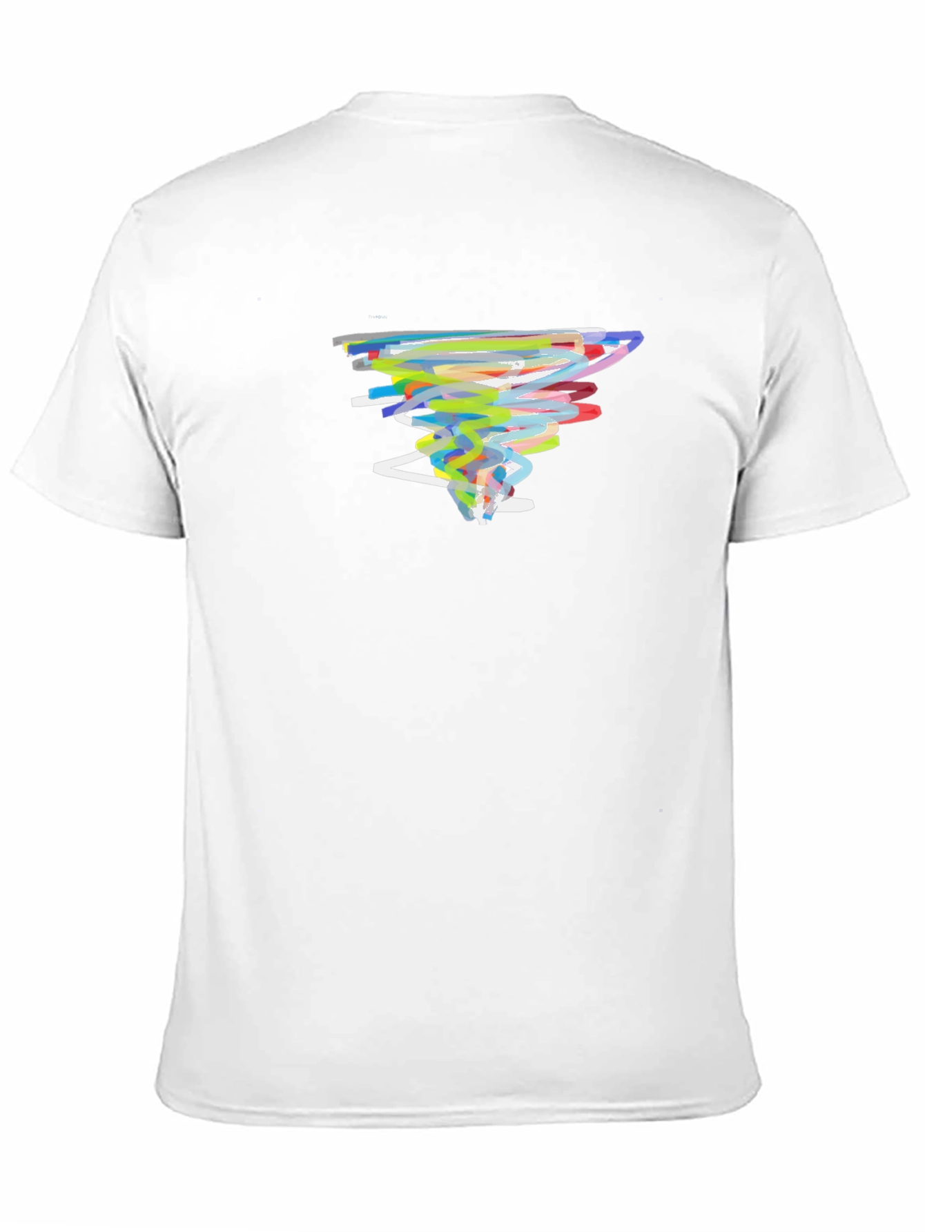 Abstract Tornado Graphic Black T-Shirt