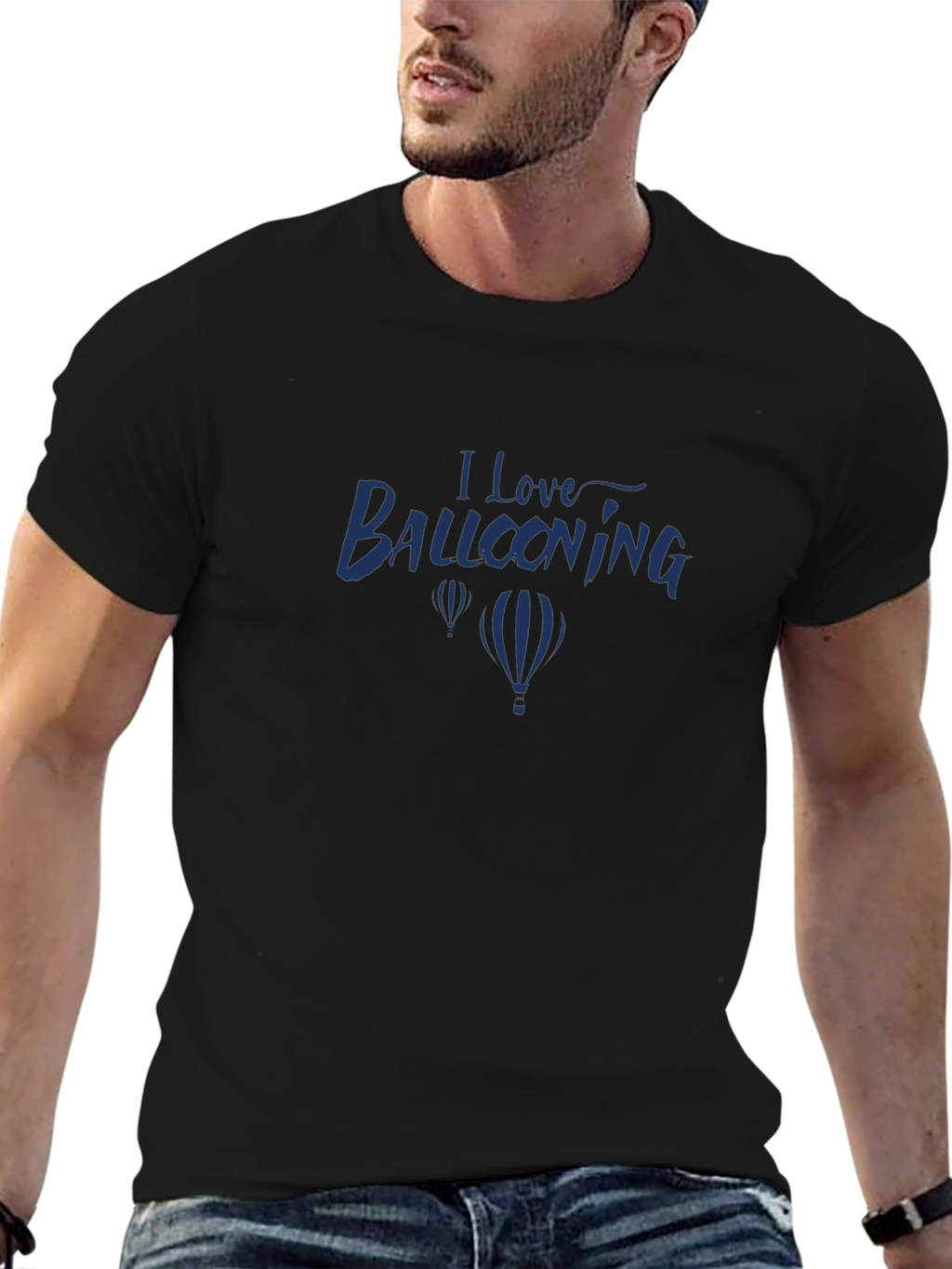I Love Ballooning Black T-Shirt