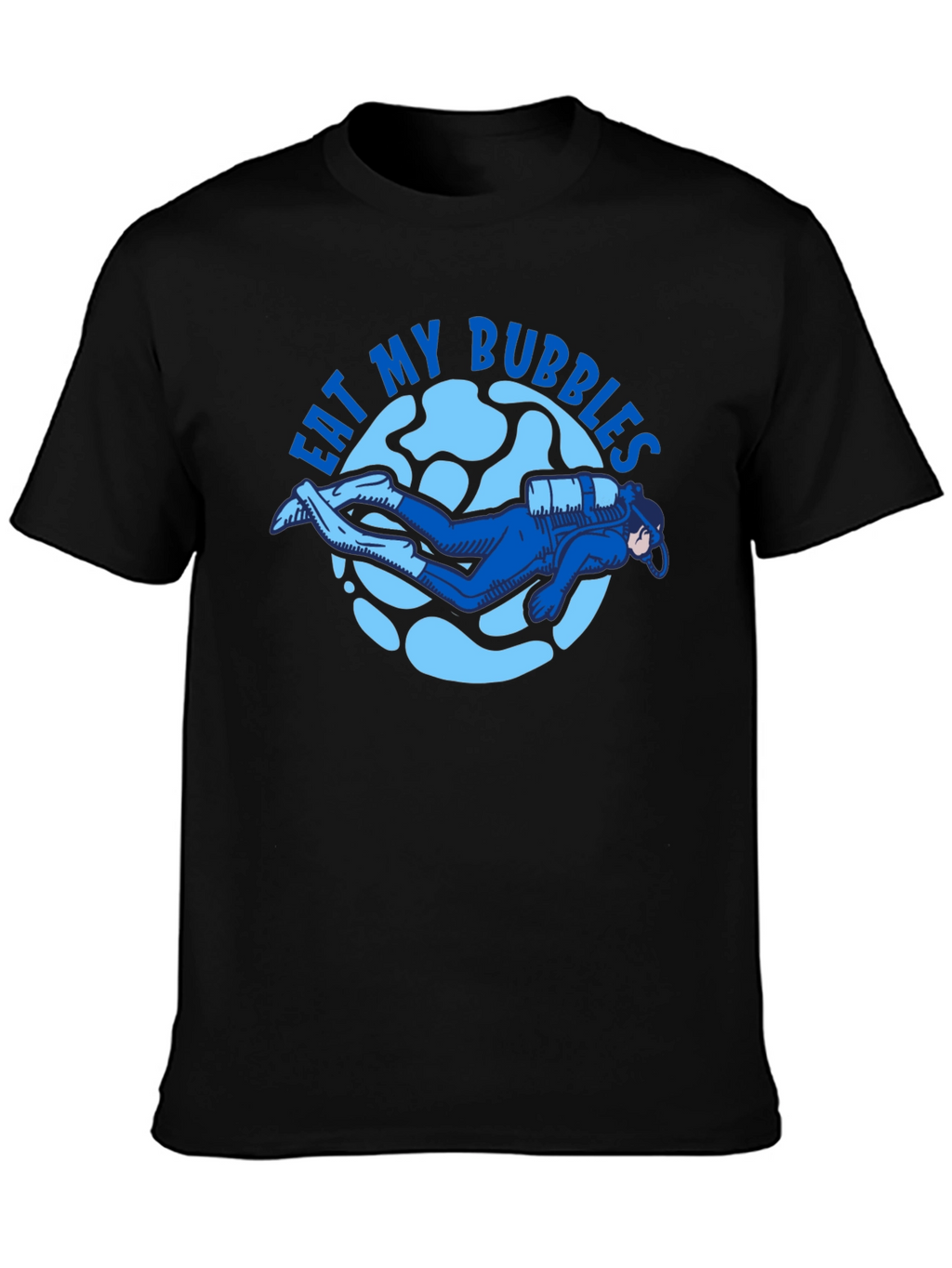 Eat My Bubbles Scuba Diver T-Shirt - Black