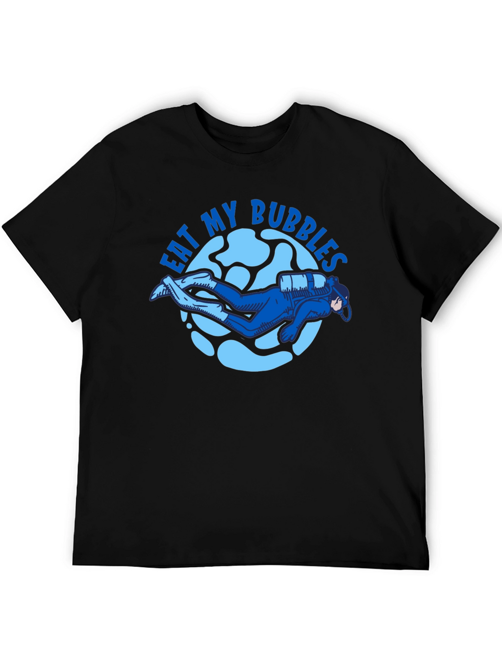 Eat My Bubbles Scuba Diver T-Shirt - Black