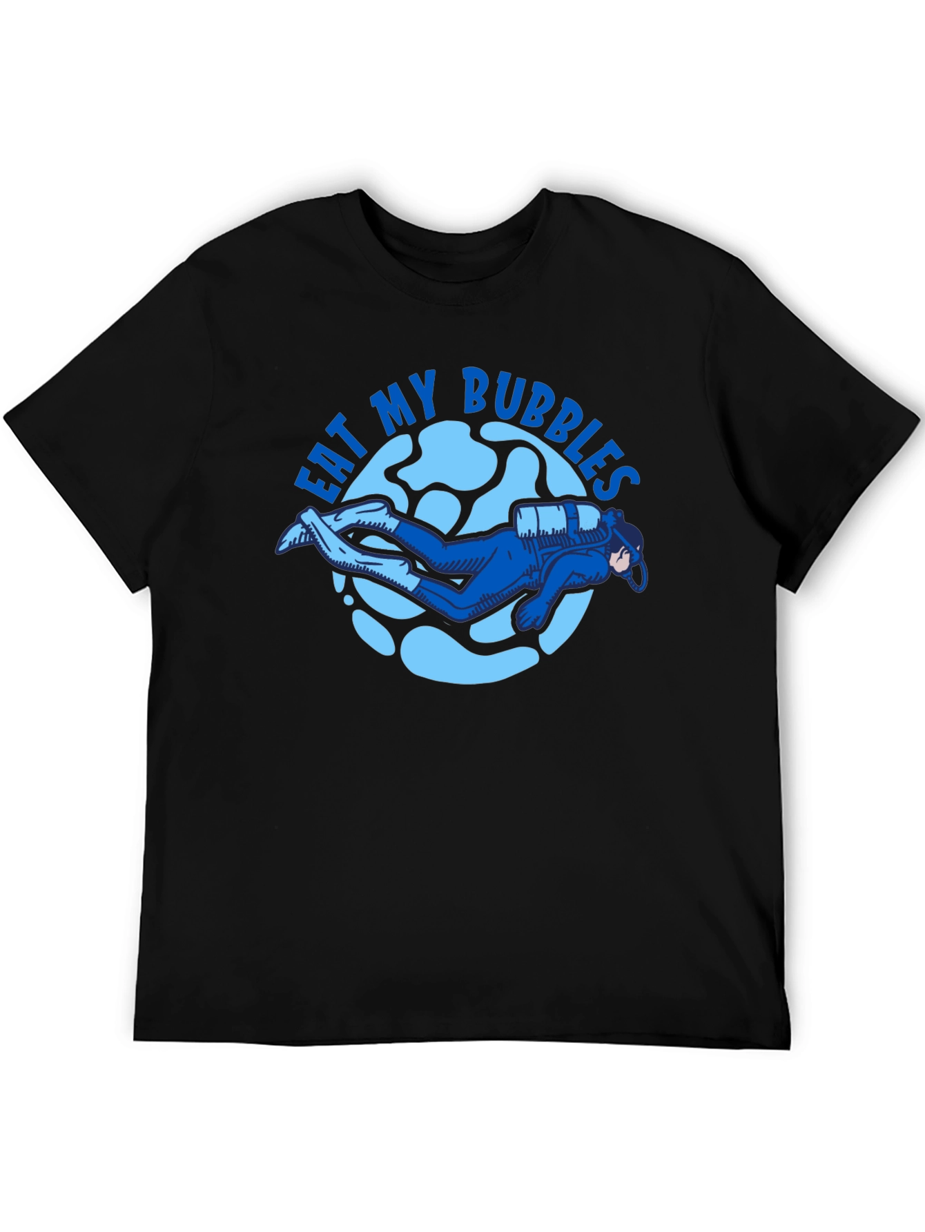Eat My Bubbles Scuba Diver T-Shirt - Black