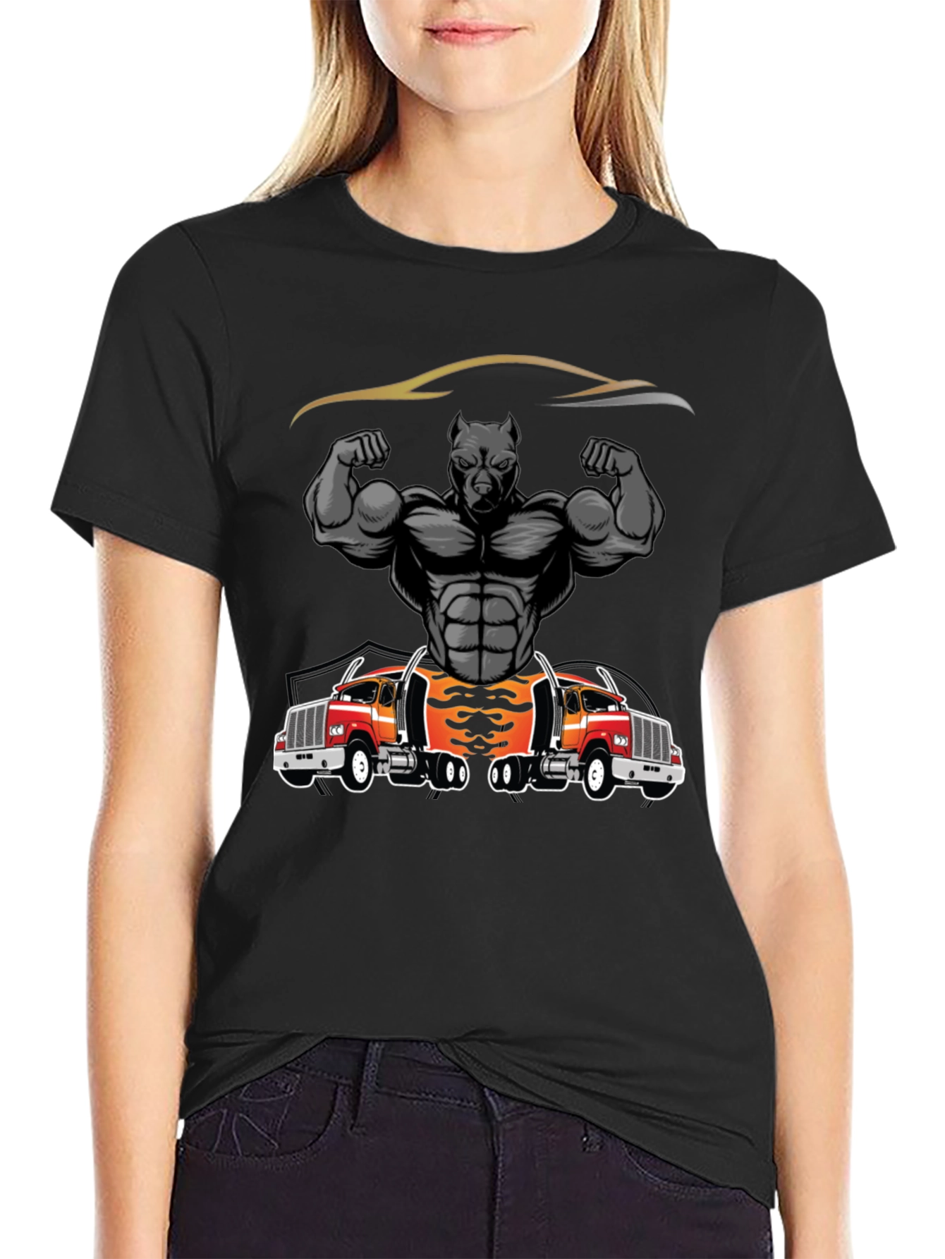 Pitbull Muscle Trucker Graphic T-Shirt