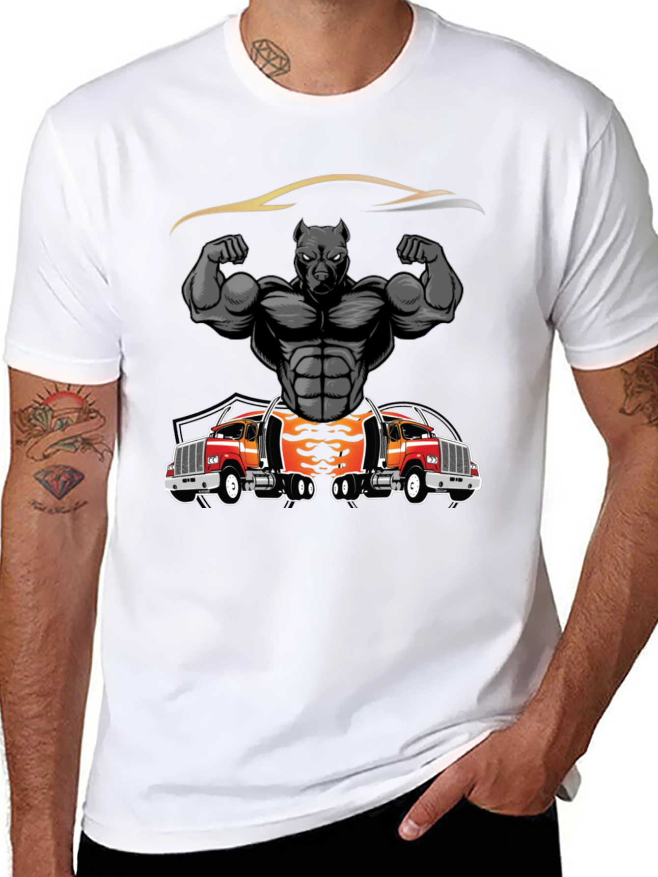 Pitbull Muscle Trucker Graphic T-Shirt