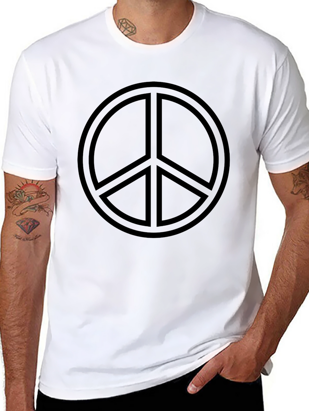 Peace Sign Graphic T-Shirt - Menswear