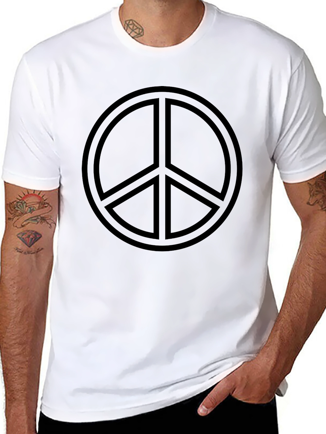 Peace Sign Graphic T-Shirt - Menswear