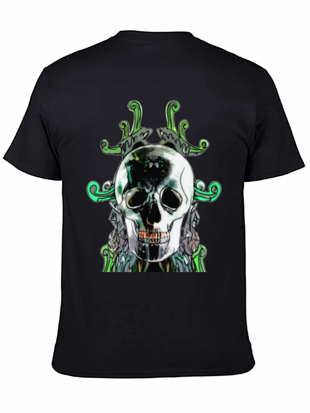 Skull Graphic Print Mens Black T-Shirt
