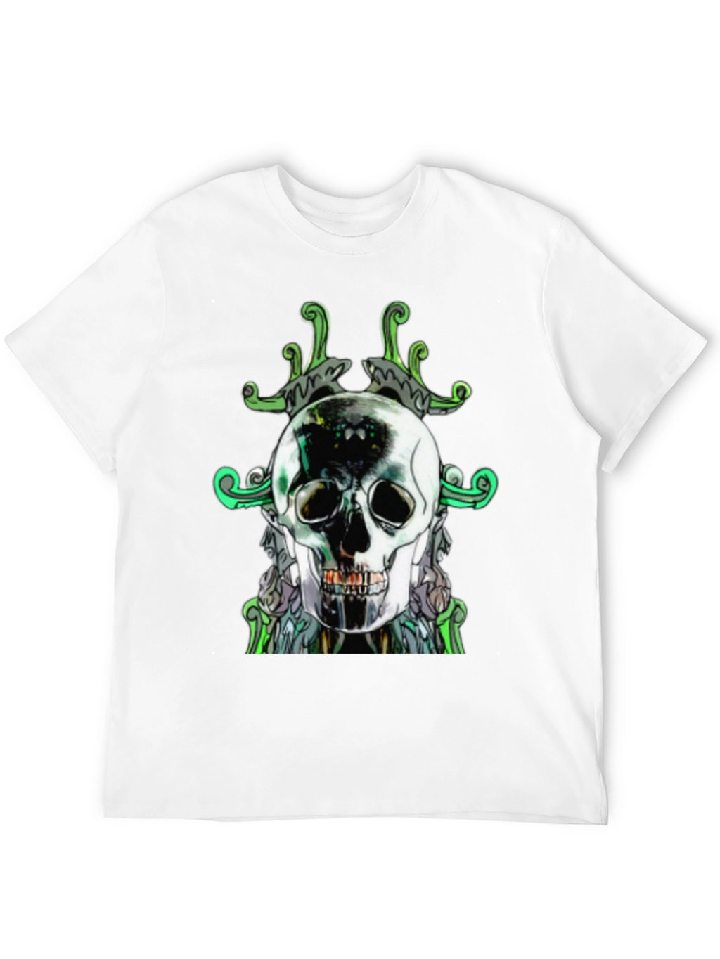 Skull Graphic Print Mens Black T-Shirt