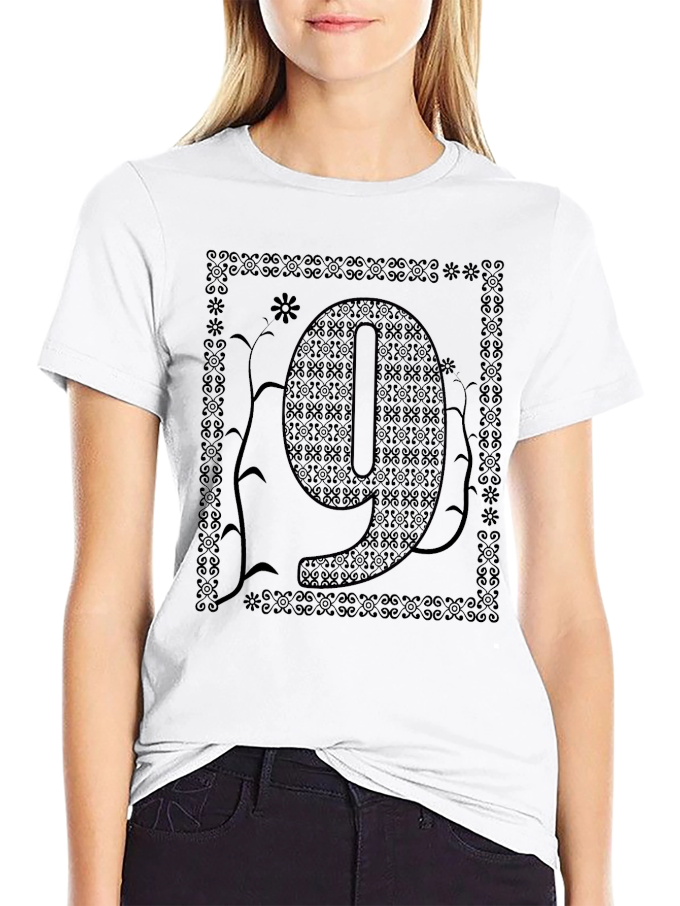 Ornate Number 9 Graphic T-Shirt
