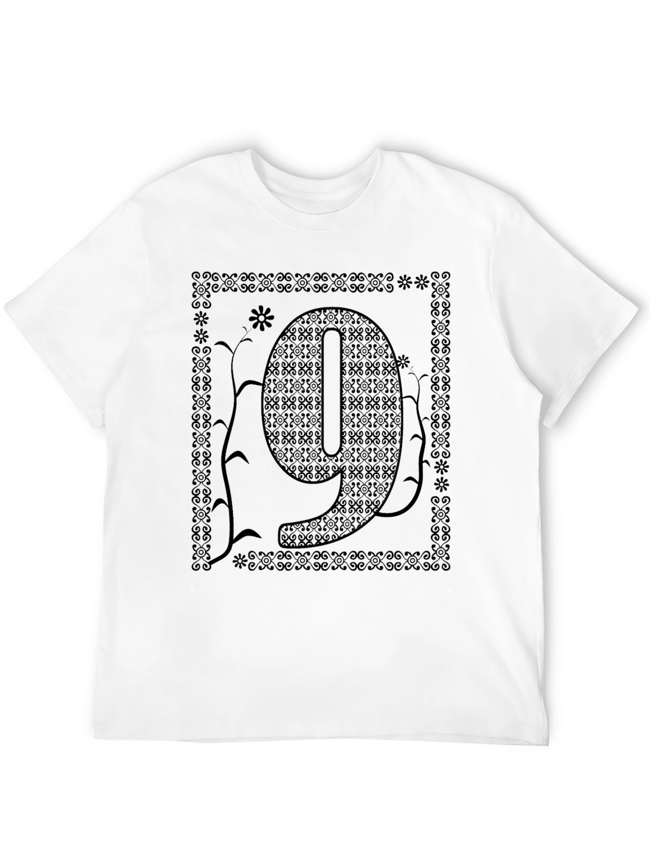 Ornate Number 9 Graphic T-Shirt