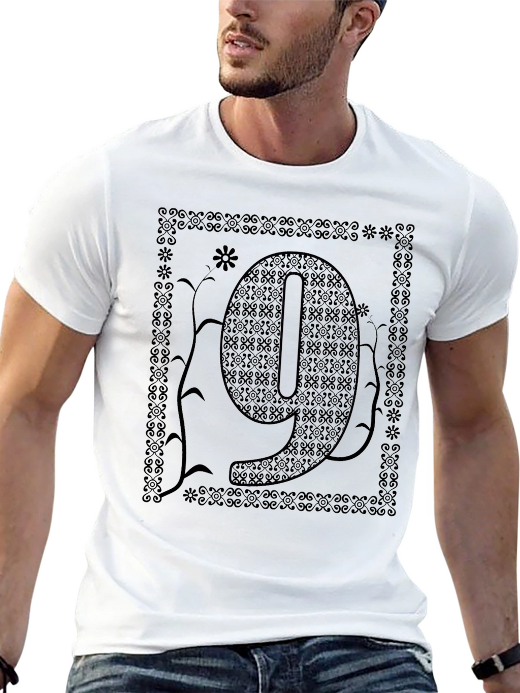 Ornate Number 9 Graphic T-Shirt