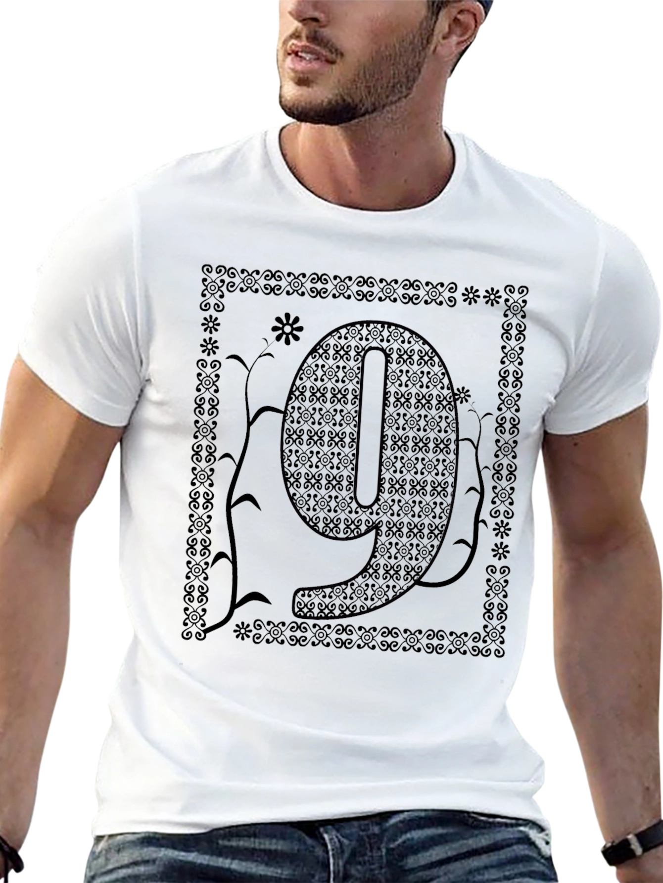 Ornate Number 9 Graphic T-Shirt