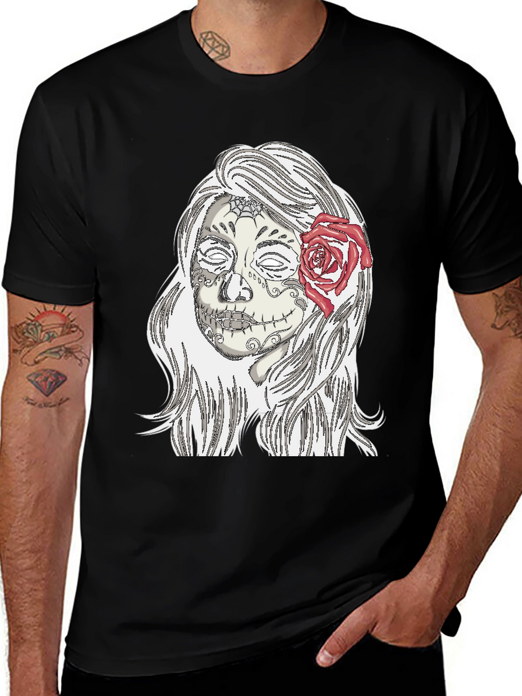 Sugar Skull Woman Graphic Tee