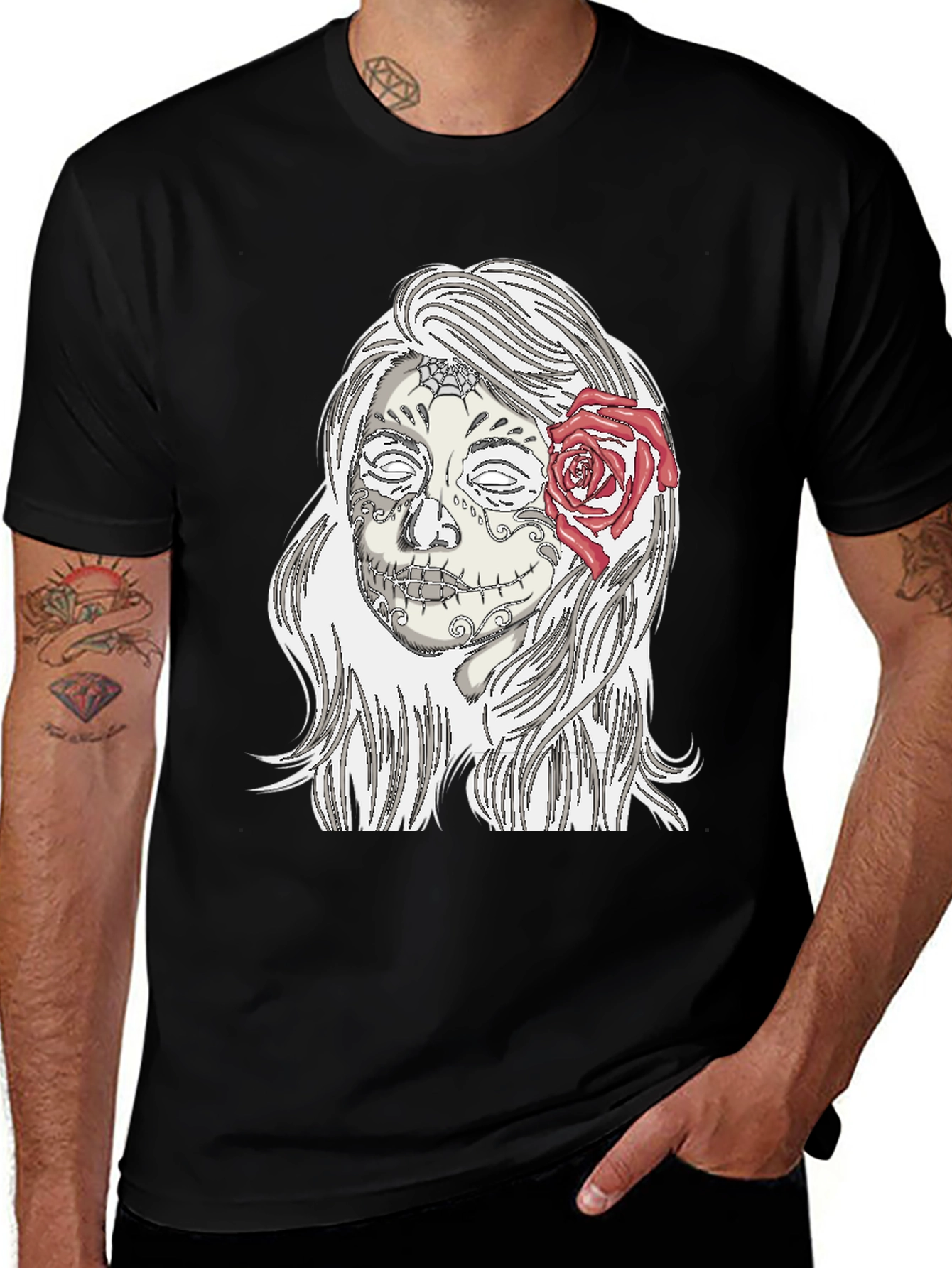 Sugar Skull Woman Graphic Tee